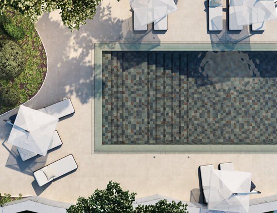 Carrelage extérieur pour terrasse et piscine