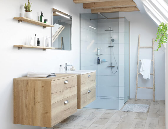 Salle de bain lumineuse et épurée pour un effet rafraichissant