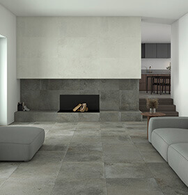 Carrelage effet industriel.