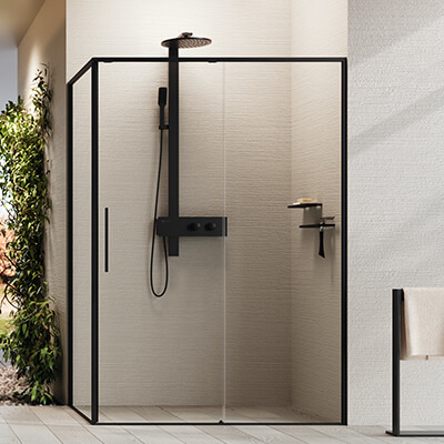 Paroi de douche noir mat RIGA de Novellini
