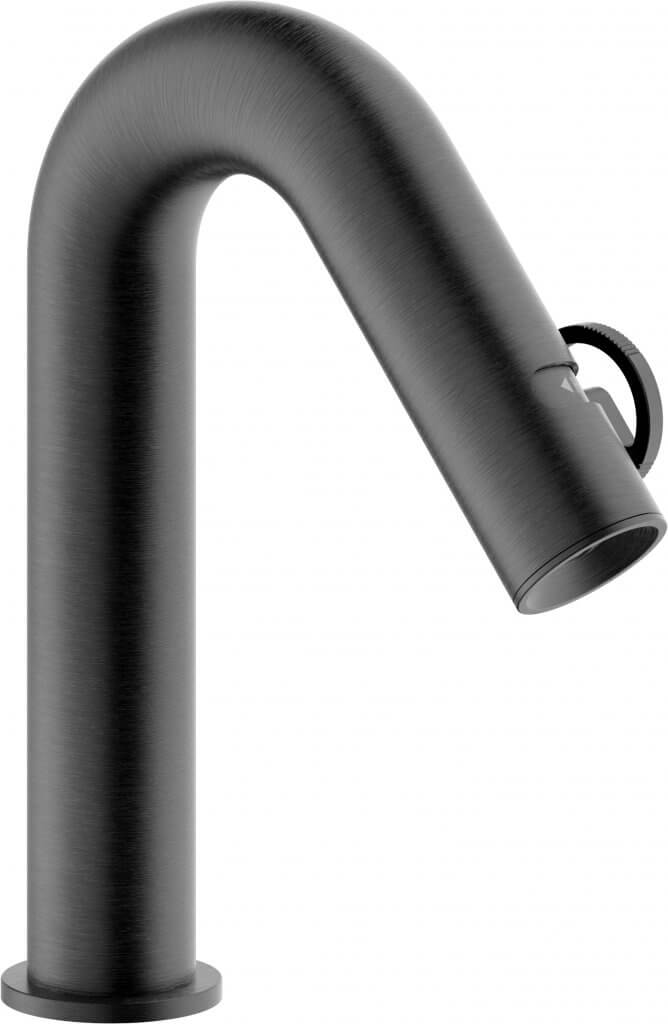 Mitigeur de lavabo noir brossé SOLE de Nobili